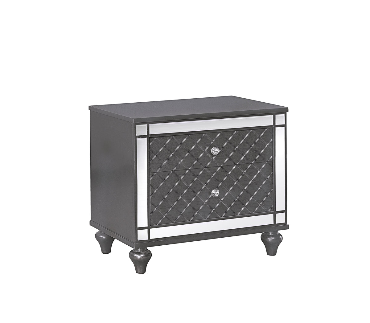 Refino Gray Nightstand from Crown Mark - Luna Furniture