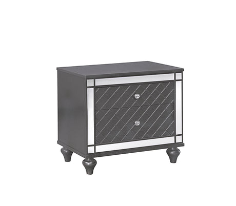 Refino Gray Nightstand from Crown Mark - Luna Furniture