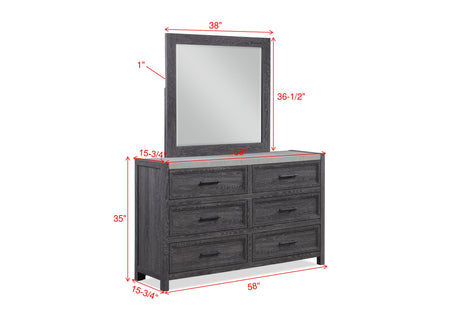 Madsen Gray Dresser from Crown Mark - Luna Furniture
