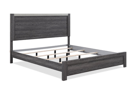Madsen Gray Queen Panel Bed from Crown Mark - Luna Furniture