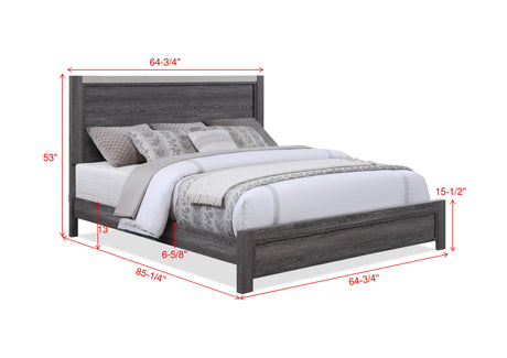 Madsen Gray Queen Panel Bed from Crown Mark - Luna Furniture