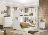 Clementine White Twin/Twin Bunk Bed from Homelegance - Luna Furniture
