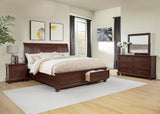 Claribelle Cherry Storage Sleigh Bedroom Set from Crown Mark - Luna Furniture