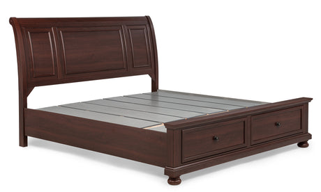 Claribelle Cherry King Storage Sleigh Bed from Crown Mark - Luna Furniture