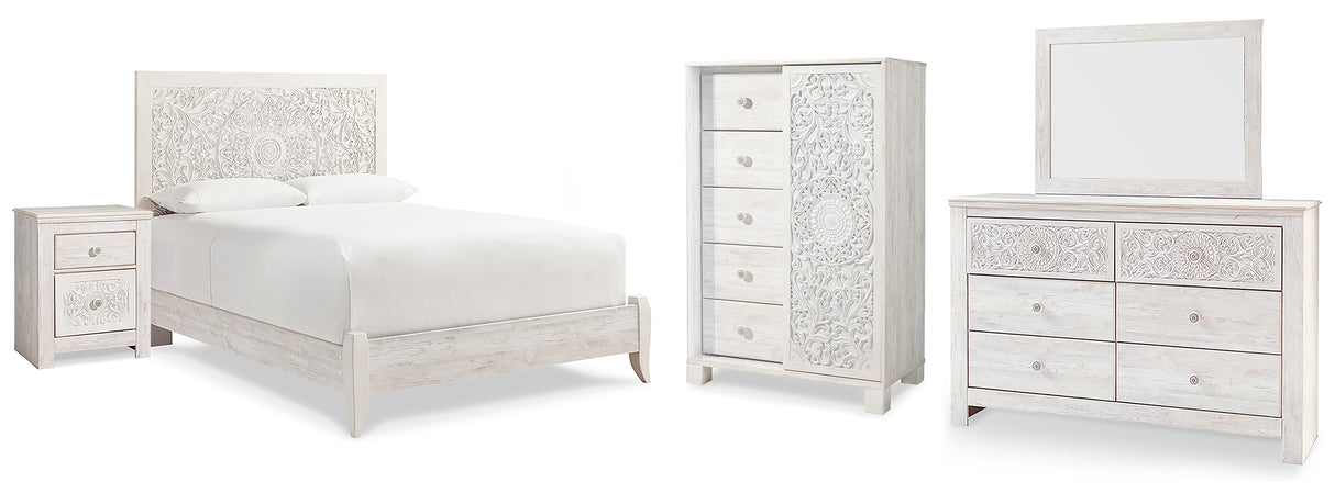Paxberry Whitewash Panel Bedroom Set from Ashley - Luna Furniture