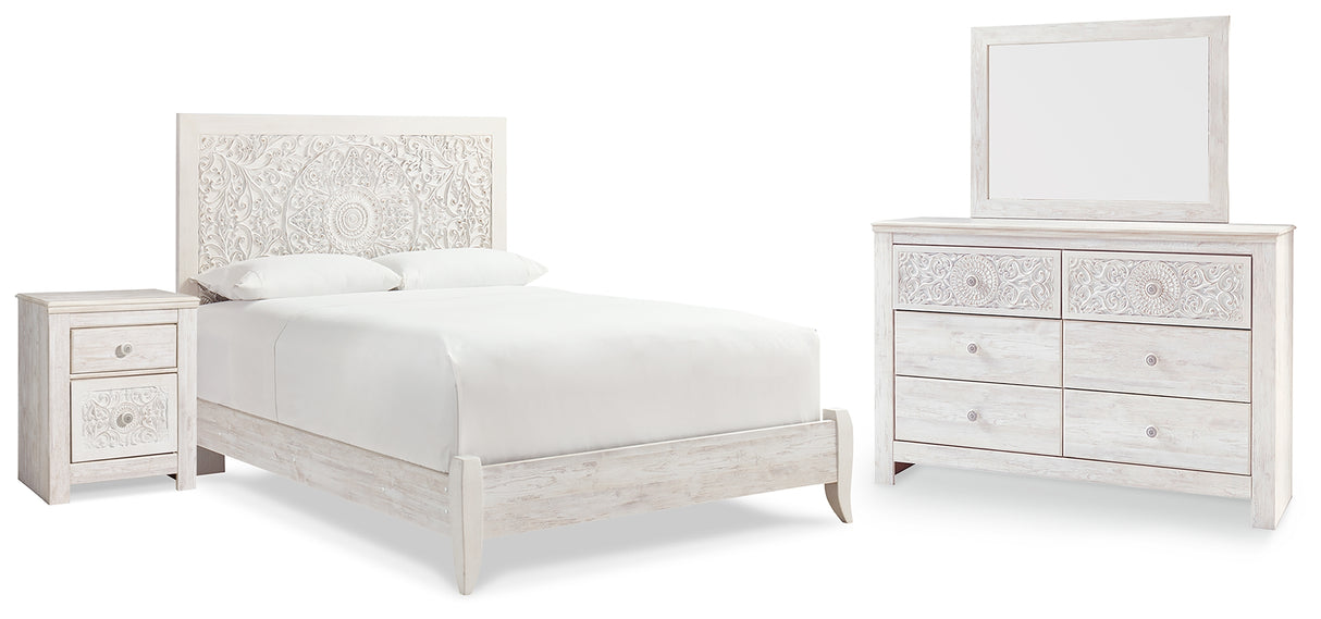 Paxberry Whitewash Panel Bedroom Set from Ashley - Luna Furniture
