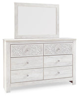 Paxberry Whitewash Dresser and Mirror from Ashley Furniture - Luna Furniture