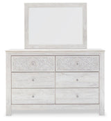 Paxberry Whitewash Dresser and Mirror from Ashley Furniture - Luna Furniture