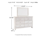 Paxberry Whitewash Dresser and Mirror from Ashley Furniture - Luna Furniture