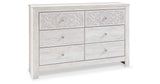 Paxberry Whitewash Full Panel Bed, Dresser and Nightstand from Ashley Furniture - Luna Furniture
