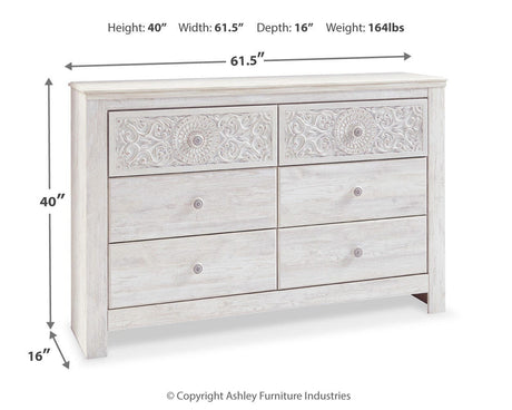 Paxberry Whitewash Dresser from Ashley - Luna Furniture