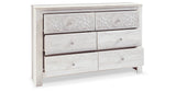 Paxberry Whitewash Full Panel Bed, Dresser and Nightstand from Ashley Furniture - Luna Furniture