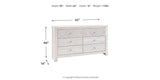 Paxberry Whitewash Queen Panel Bed, Dresser, 2 Chests and 2 Nightstands from Ashley - Luna Furniture