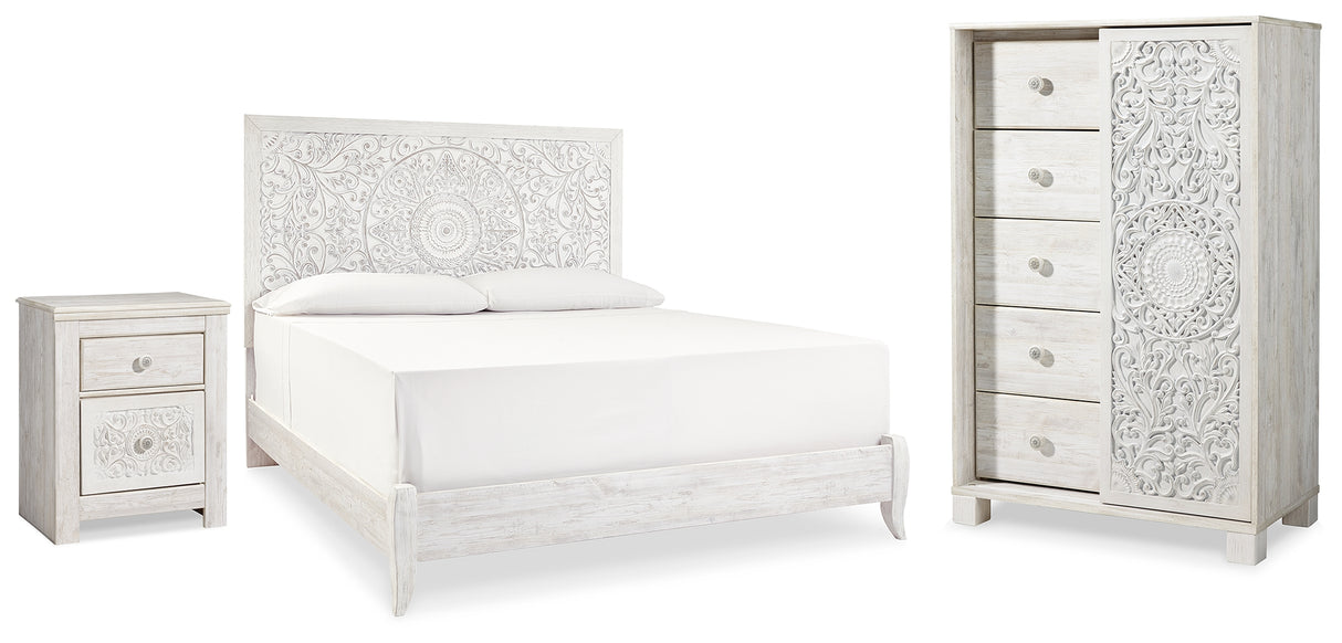 Paxberry Whitewash Panel Bedroom Set from Ashley - Luna Furniture