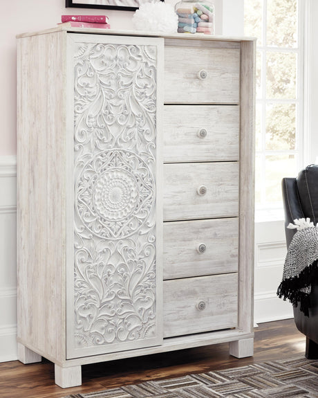 Paxberry Whitewash Dressing Chest from Ashley Furniture - Luna Furniture