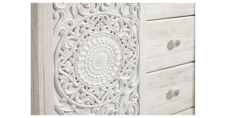 Paxberry Whitewash Full Panel Bed, Chest and Nightstand from Ashley - Luna Furniture