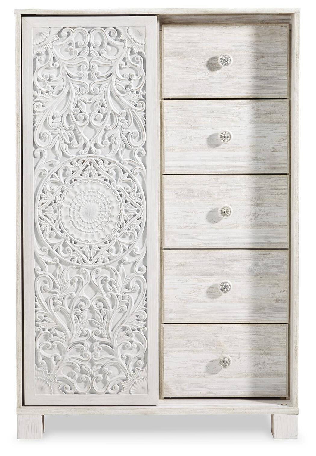 Paxberry Whitewash Dressing Chest from Ashley Furniture - Luna Furniture