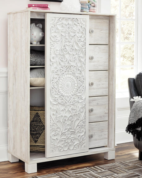 Paxberry Whitewash Dressing Chest from Ashley Furniture - Luna Furniture
