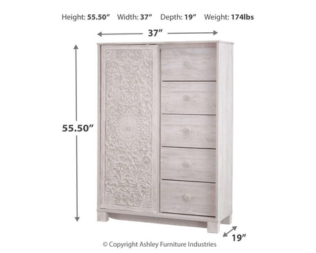 Paxberry Whitewash Dressing Chest from Ashley Furniture - Luna Furniture