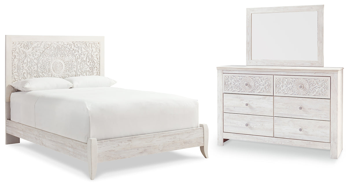 Paxberry Whitewash Panel Bedroom Set from Ashley - Luna Furniture