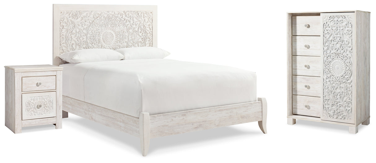Paxberry Whitewash Panel Bedroom Set from Ashley - Luna Furniture