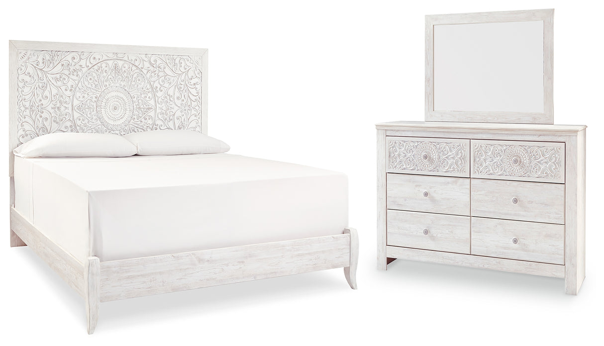 Paxberry Whitewash Panel Bedroom Set from Ashley - Luna Furniture