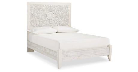 Paxberry Whitewash Full Panel Bed, Chest and Nightstand from Ashley - Luna Furniture