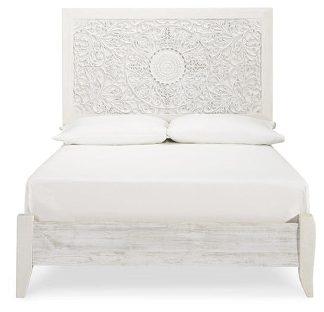 Paxberry Whitewash Full Panel Bed from Ashley Furniture - Luna Furniture