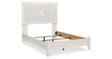 Paxberry Full Panel Bed with Nightstand in Whitewash from Ashley Furniture - Luna Furniture