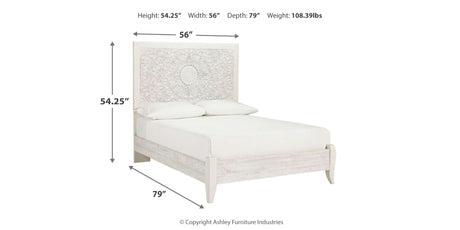 Paxberry Whitewash Full Panel Bed, Dresser and Nightstand from Ashley - Luna Furniture