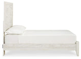 Paxberry Whitewash Full Panel Bed and Nightstand from Ashley - Luna Furniture