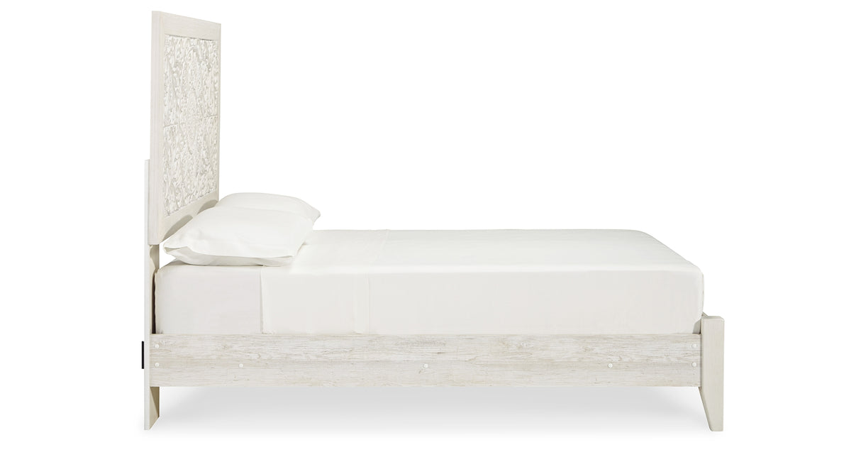 Paxberry Whitewash Full Panel Bed, Chest and Nightstand from Ashley Furniture - Luna Furniture