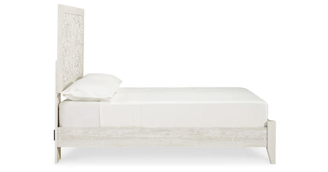 Paxberry Whitewash Full Panel Bed, Chest and Nightstand from Ashley - Luna Furniture