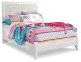 Paxberry Whitewash Twin Panel Bed from Ashley Furniture - Luna Furniture