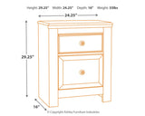 Paxberry Whitewash Nightstand from Ashley Furniture - Luna Furniture