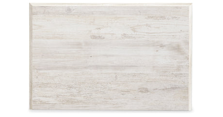 Paxberry King Panel Bed with Mirrored Dresser, Chest and 2 Nightstands in Whitewash from Ashley - Luna Furniture