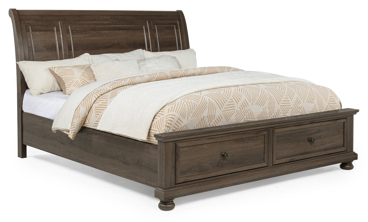 Claribelle Brown Storage Sleigh Bedroom Set from Crown Mark - Luna Furniture