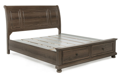 Claribelle Brown King Storage Sleigh Bed from Crown Mark - Luna Furniture