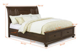 Claribelle Brown Storage Sleigh Bedroom Set from Crown Mark - Luna Furniture