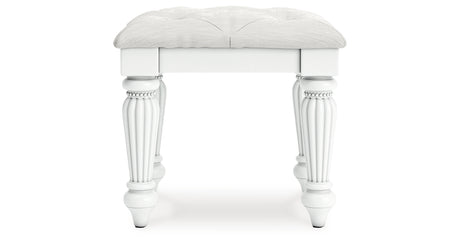 Kozlani White Vanity Stool from Ashley - Luna Furniture