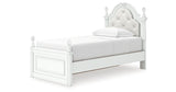 Kozlani Twin Upholstered Panel Storage Bed with Dresser in White from Ashley - Luna Furniture