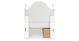 Kozlani Twin Upholstered Panel Storage Bed with Dresser in White from Ashley - Luna Furniture