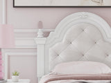 Kozlani White Twin Upholstered Panel Bed with Storage from Ashley Furniture - Luna Furniture