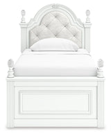Kozlani White Twin Upholstered Panel Bed with Storage from Ashley Furniture - Luna Furniture