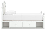 Kozlani White Twin Upholstered Panel Bed with Storage from Ashley Furniture - Luna Furniture