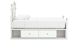 Kozlani Twin Upholstered Panel Storage Bed with Dresser in White from Ashley - Luna Furniture