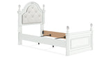 Kozlani White Twin Upholstered Panel Bed from Ashley Furniture - Luna Furniture