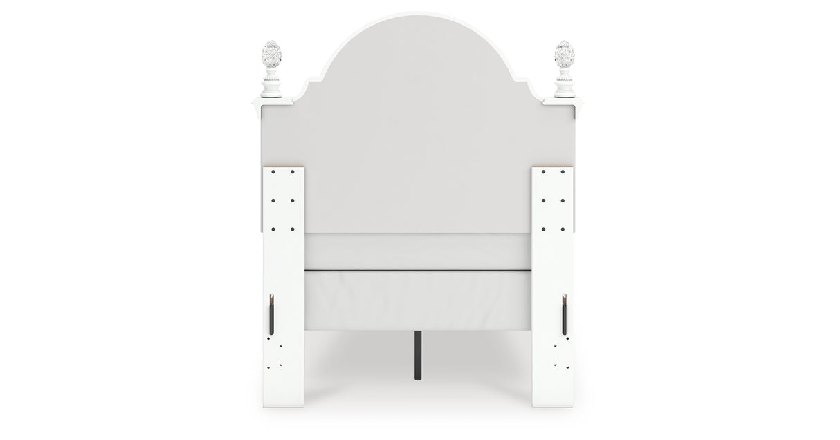 Kozlani White Twin Upholstered Panel Bed from Ashley Furniture - Luna Furniture