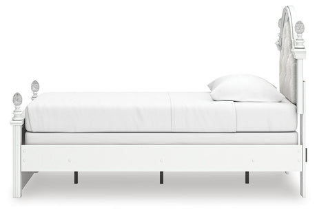 Kozlani Twin Upholstered Panel Bed, Dresser and Mirror from Ashley Furniture - Luna Furniture