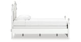 Kozlani Twin Upholstered Panel Bed with Dresser and Nightstand in White from Ashley Furniture - Luna Furniture